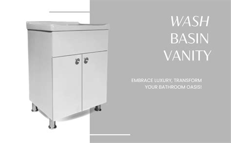 MONTAGE Modular Wash Basin Cabinet with Ceramic Washbasin Sink 2 Door ...