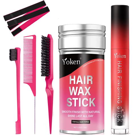Amazon.com : Yoken 7pcs Hair Wax Stick Set for Flyaways Non-Greasy Hair ...