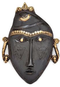 HanDecor by Two Moustaches Brass Tribal Man Mask Black Wall Hanging ...