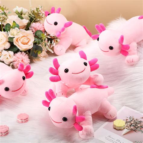 Amazon.com: Libima 5 Pcs 12 Inch Axolotl Stuffed Animal Pillow Doll ...