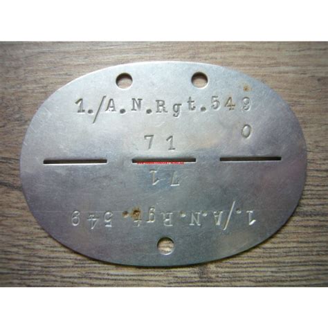 1./ Armee-Nachrichten-Regiment Nr. 549 (STALINGRAD) - Dog Tag ...