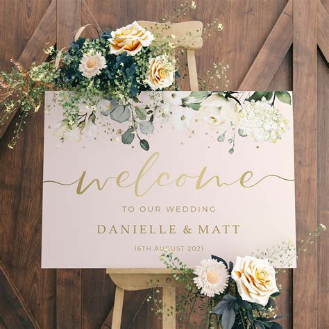 What Size Should Wedding Welcome Sign Be - Free Printable Download