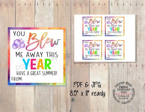 You Blew Me Away This Year Tags Free Printable