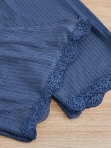 Lace Trim Cami Top & Shorts & Pants PJ Set / Pajama Set | SHEIN USA