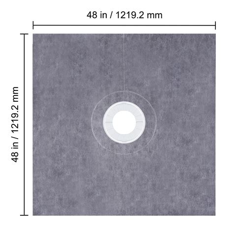 Buy VEVOR Shower Curb Kit, 48x48 Watertight Shower Curb Overlay with 4 ...