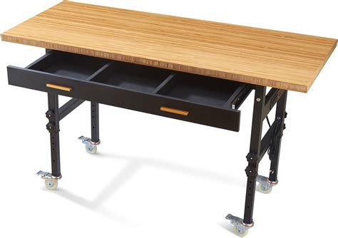 HONRISE Work Bench, Adjustable Workbench with Drawer | India | Ubuy
