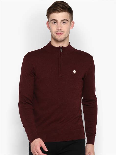 Buy Red Tape Men Maroon Solid Sweater - Sweaters for Men 10777360 | Myntra