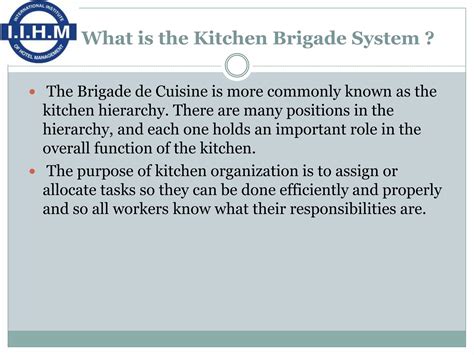 kitchen brigade system | PPTX