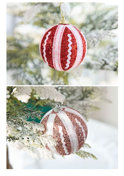 港恒圣诞节8cm装饰球装饰挂件圣诞树粉色高档圣诞球商场布置挂饰-阿里巴巴