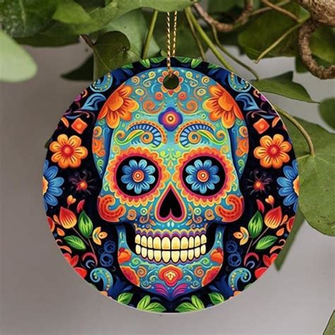 Day of the Dead, Sugar Skull, Día De Los Muertos, Halloween, Ceramic ...