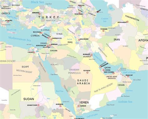 World Map of Middle East 的图像结果