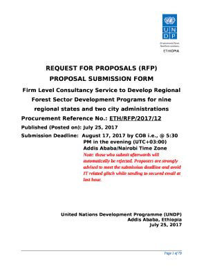 RFP Proposal Submission - UNDP Procurement Notices - procurement ...
