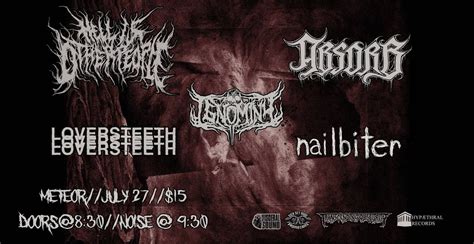 Hell is Other People/Ignominy/Loversteeth/Absorb/Nailbiter @ Meteor ...