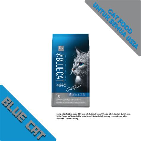 New Blue Cat 1 Kg Makanan Kucing - Sispet