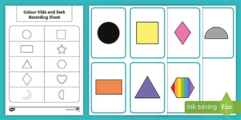 Shape Hide and Seek Activity (teacher made) - Twinkl