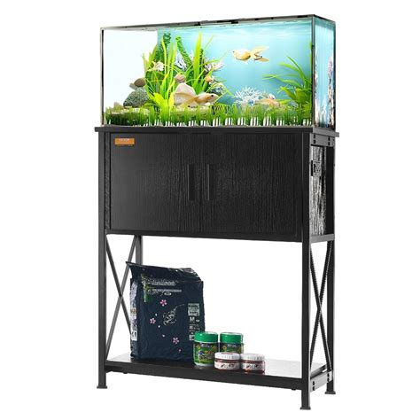 Aquarium Stand, 20 Gallon Fish Tank Stand, 25.6 x 16.5 x 31.9 in Steel ...