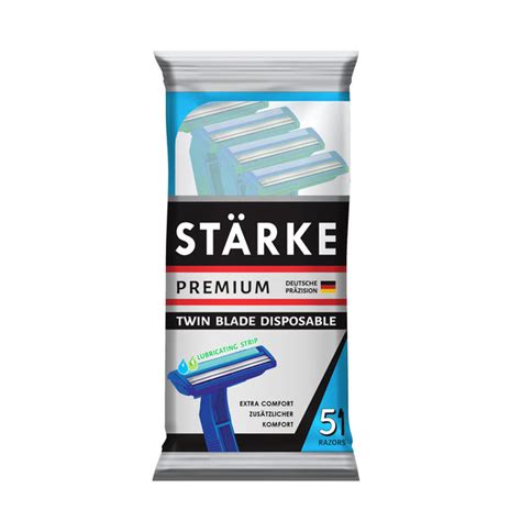 STÄRKE PREMIUM Twin Blade Razors – Pouch of 5 Razors – STARKE SALON PRO