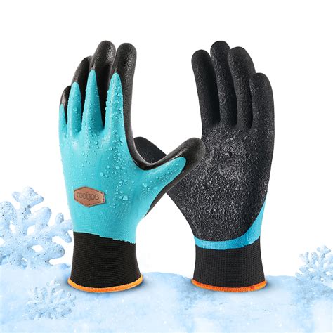 COOLJOB Waterproof Winter Work Gloves for Men and Women, Double Coated ...