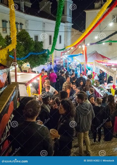 People in the Street during the Saint Anthony Feast Editorial ...