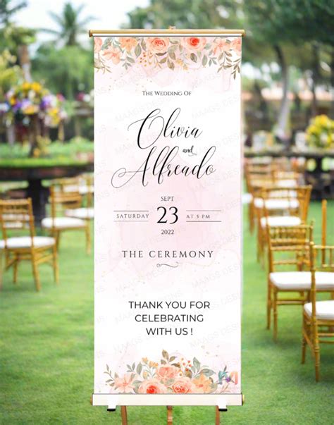 Wedding Banner Standee - #W29, Wedding Party Banner Stand, Wedding Sta ...
