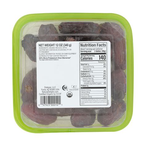 NATURAL DELIGHTS Organic Pitted Medjool Dates, 12 oz | Wholefoods ...