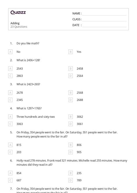 50+ Adding Money worksheets for 8th Class on Quizizz | Free & Printable