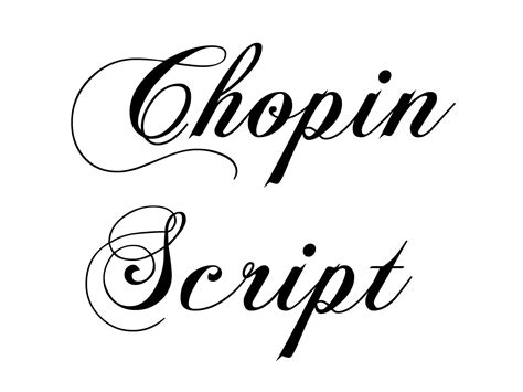 Download Free Fonts Chopin Script