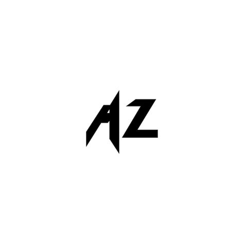 Az monogram logo design letter text name symbol monochrome logotype ...