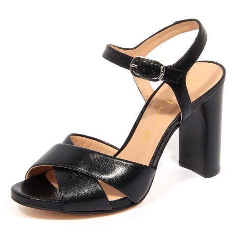 G1274 sandalo donna UNISA leather black sandal woman