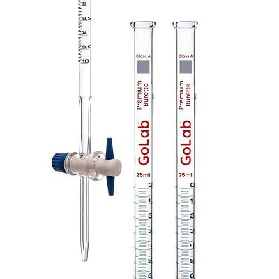 2pcs GoLab Laboratory Class A Burette with PTFE Key India | Ubuy