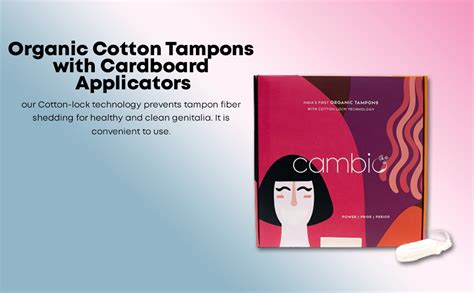 cambio 100% Organic Cotton Tampons With Cardboard Applicators, 8 Pieces ...