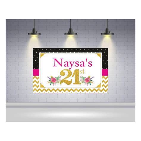 21st Birthday Theme Backdrop – PRETTY UR PARTY