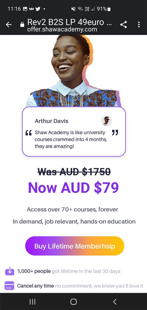Lifetime membership, cancel anytime. Shaw Academy Scammers. : r/Scams