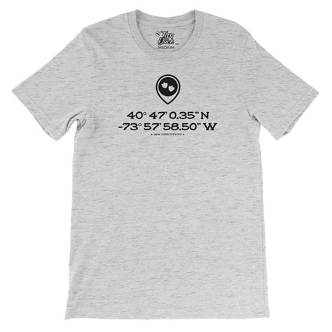 NYC Travelers Coordinates Unisex T-Shirt - Tav the Duck