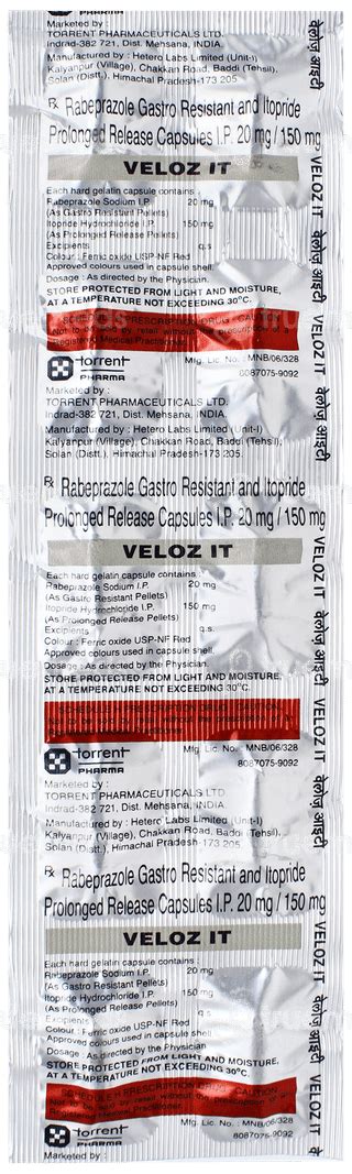 Veloz It Capsule Pr 10 - Uses, Side Effects, Dosage, Price | Truemeds