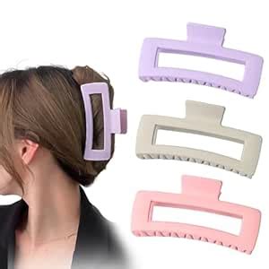 ANNA CREATIONS 3 Pcs Korean Large Matte Hair Claw Clips 10.4cm Premium ...