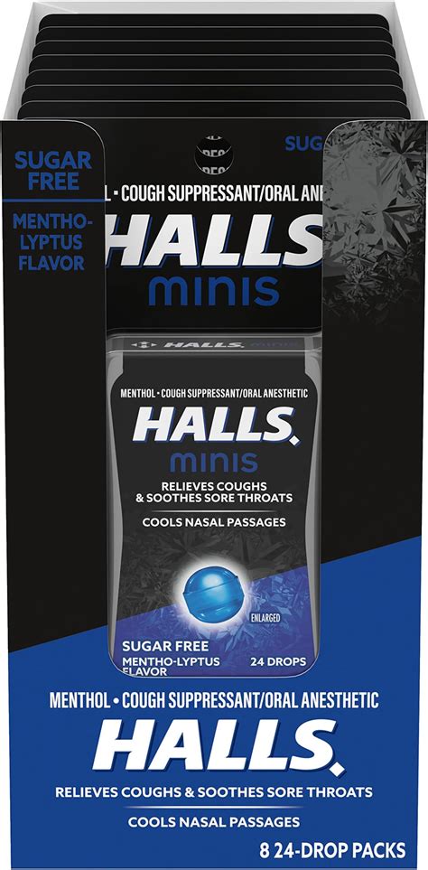 Amazon.com : HALLS Relief Mountain Menthol Sugar Free Cough Drops ...