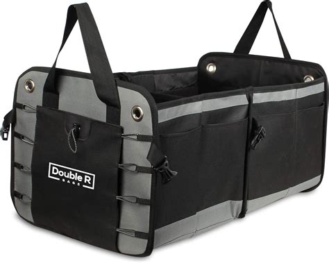 DOUBLE R BAGS Polyester Multi Compartments Collapsible Portable Car ...