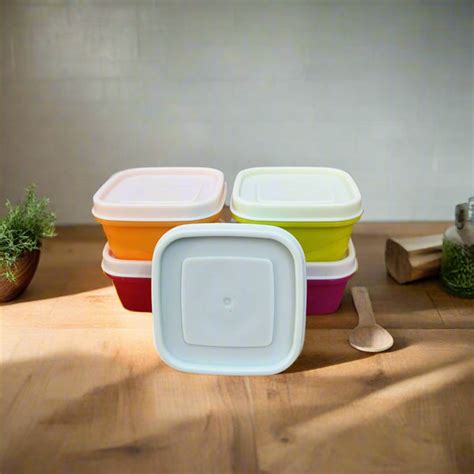 AM5138 Small Plastic Tasty Container 5 Set, Multicolor – Amd-Deodap