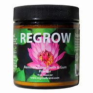 Image result for REGROW Remineralizing Tooth Powder - Stop Sensitive Teeth And Gums - Whiter Teeth Naturally - Cleans, Heals, & Protects Teeth And Gums - All Natural