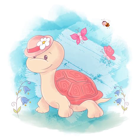 Cute Turtle Drawing - Drawing Skill