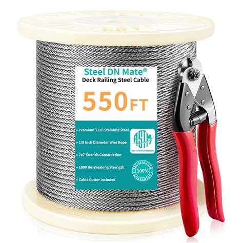Steel DN Mate18 Stainless Steel Cable 550 FT for India | Ubuy