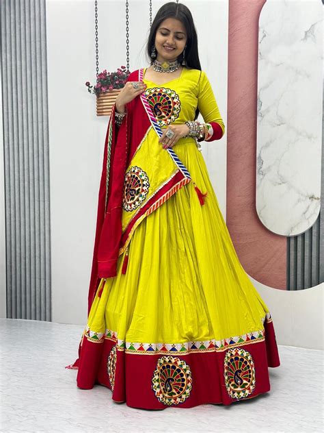 Pure Cotton Gamthi work Navratrti Special Chaniya Choli – Ethenika.com