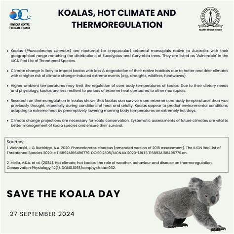 How climate change affects koalas: DCCC training | Divecha Centre for Climate Change, IISc ...