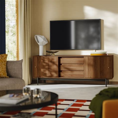 RÅDMANSÖ TV bench, brown walnut effect, 176x48x66 cm (691/2x19x26") - IKEA