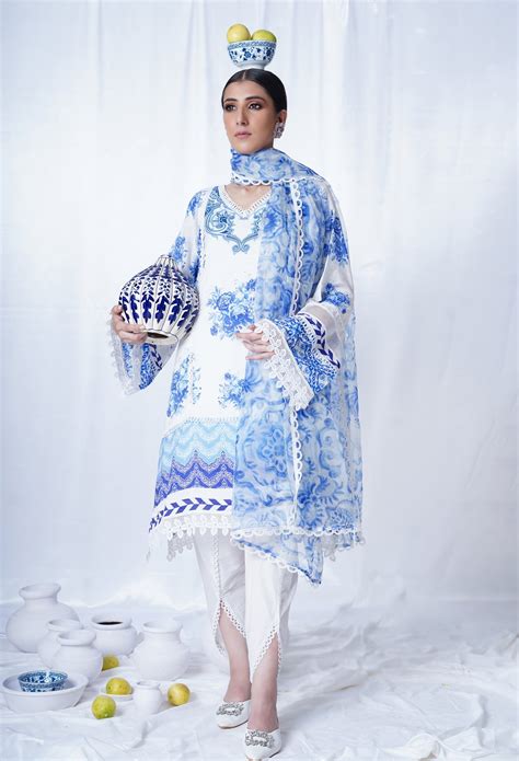 Buy Ink Blue Printed Kurta Set Online – Elegant Ethnic Wear for Women