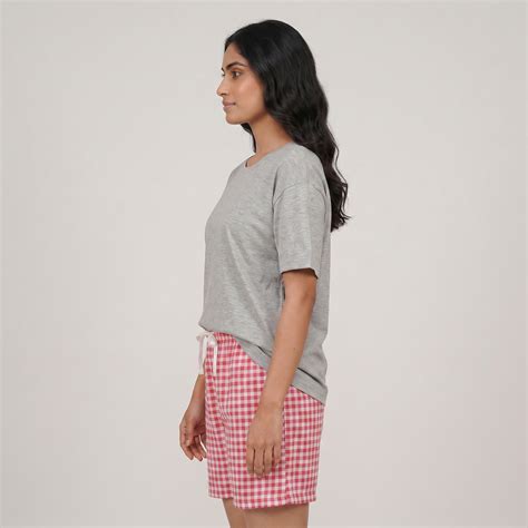 Buy Now - Cotton Checkered Lounge Shorts - Style Union