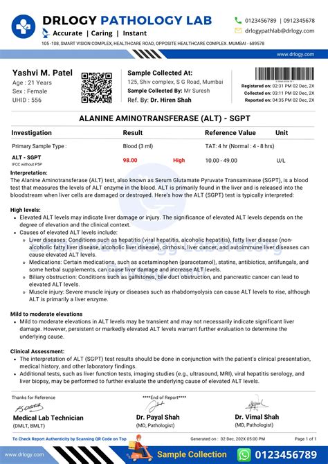 Alanine Transaminase (ALT) Test: Price, Normal Range & Results | Drlogy