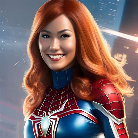 Mary Jane as Spiderwoman - AI Generated Artwork - NightCafe Creator