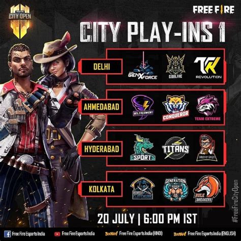 Free Fire City Open Play-Ins Finals: Schedule, Teams, Prize Pool